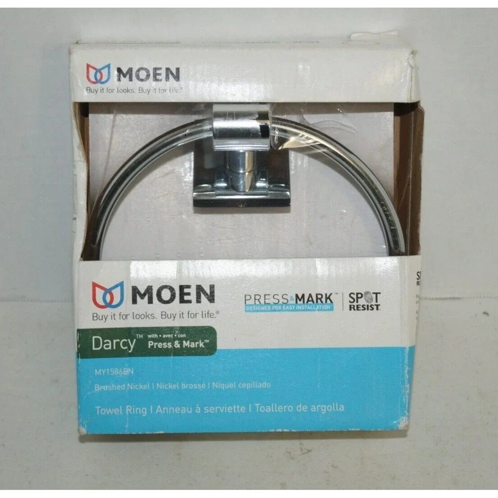 MOEN Darcy Towel Ring Brushed Nickel MY1586BN